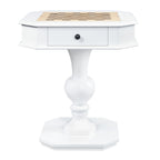 Galini White Finish Game Table | Premium Home Decor - Grand Goldman