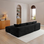 105'' Modular Sectional Sofa, Cloud Sectional Couch with Deep Seat, Modern Modular L-Shape Sofa Couch with Chaise,Upholstered Couches for Living Room Bedroom,No Assembly, (BLACK) - Grand Goldman Shop