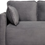 48' Soft Corduroy Loveseat Couch W/Soft Cushions,Side Storage Pocket,Sturdy Composite Board & Solid Wood Frame, High Rebound Sponge,Easy Assembly,Ideal for Living Room,Apartment,Dorm,Office. - Grand Goldman Shop