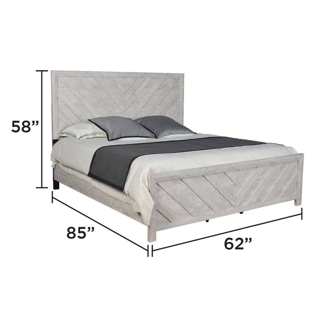 DENVER Modern Queen 4-Piece Bedroom Set with Bed, Dresser, Mirror and Nightstand, Natural Finish, Contemporary Storage Furniture Set - Grand Goldman Shop