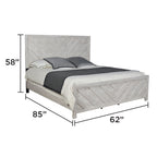 DENVER Modern Queen 4-Piece Bedroom Set with Bed, Dresser, Mirror and Nightstand, Natural Finish, Contemporary Storage Furniture Set - Grand Goldman Shop