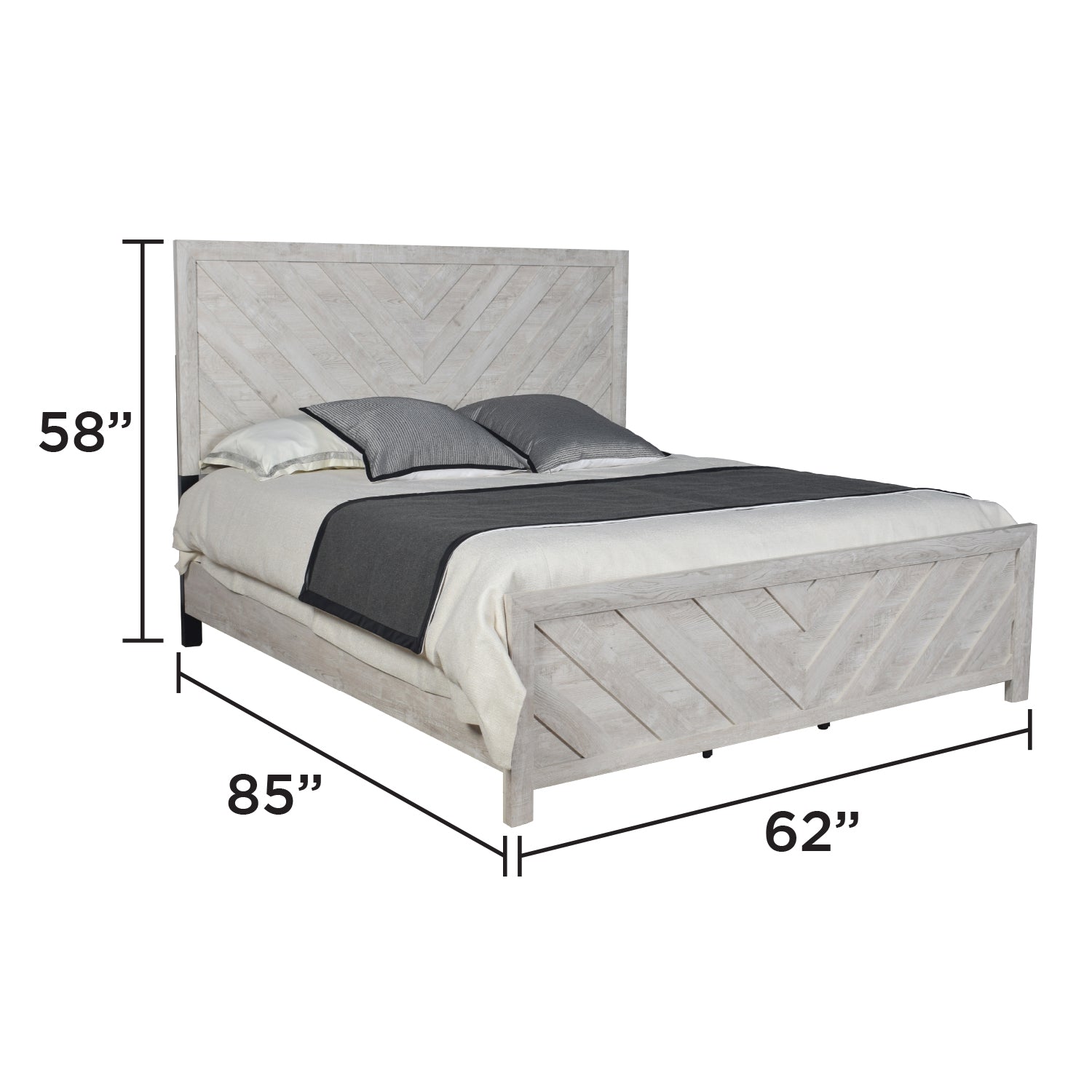 DENVER Modern Queen 4-Piece Bedroom Set with Bed, Dresser, Mirror and Nightstand, Natural Finish, Contemporary Storage Furniture Set - Grand Goldman Shop