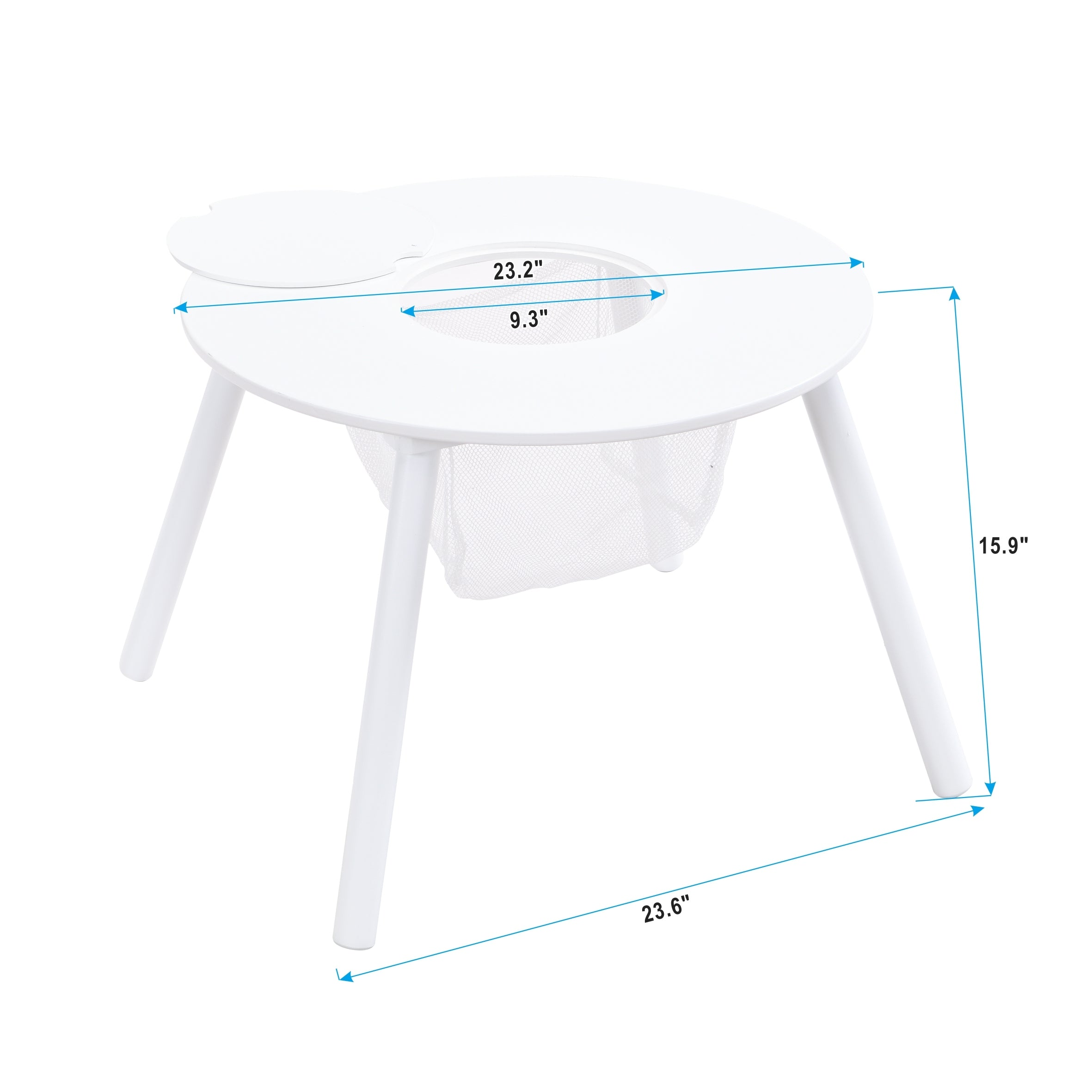 Children's White Panel Table with 4 Chairs Set, Multi-Functional MDF Design | Premium Home Decor - Grand Goldman