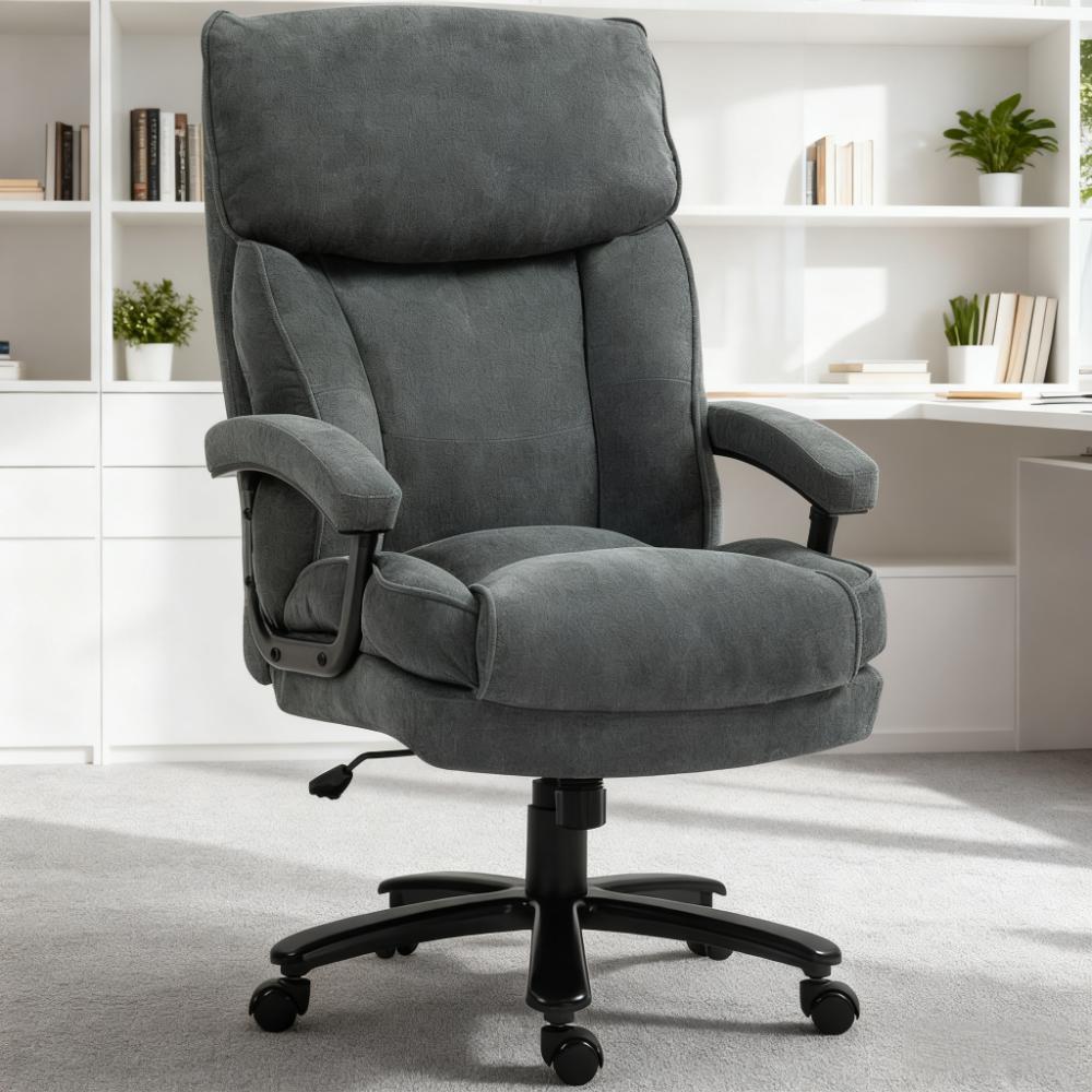Office Chair with Plush Padding & Smooth Swivel for All-Day Work & Relaxation - Grand Goldman