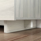 Lateral File with Large Drawers, Off White and Gray finish - Grand Goldman