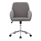 TY Adjustable Office Chair, Ergonomic Swivel Chair with Comfortable Backrest Seat, Gray Velvet, 24.60 x 22.84 x 38.00 inches 