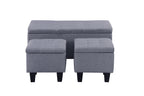 [VIDEO] Large Storage Ottoman Bench Set, 3 in 1 Combination Ottoman, Tufted Ottoman Linen Bench for Living Room, Entryway, Hallway, Bedroom Support 250lbs - Grand Goldman Shop