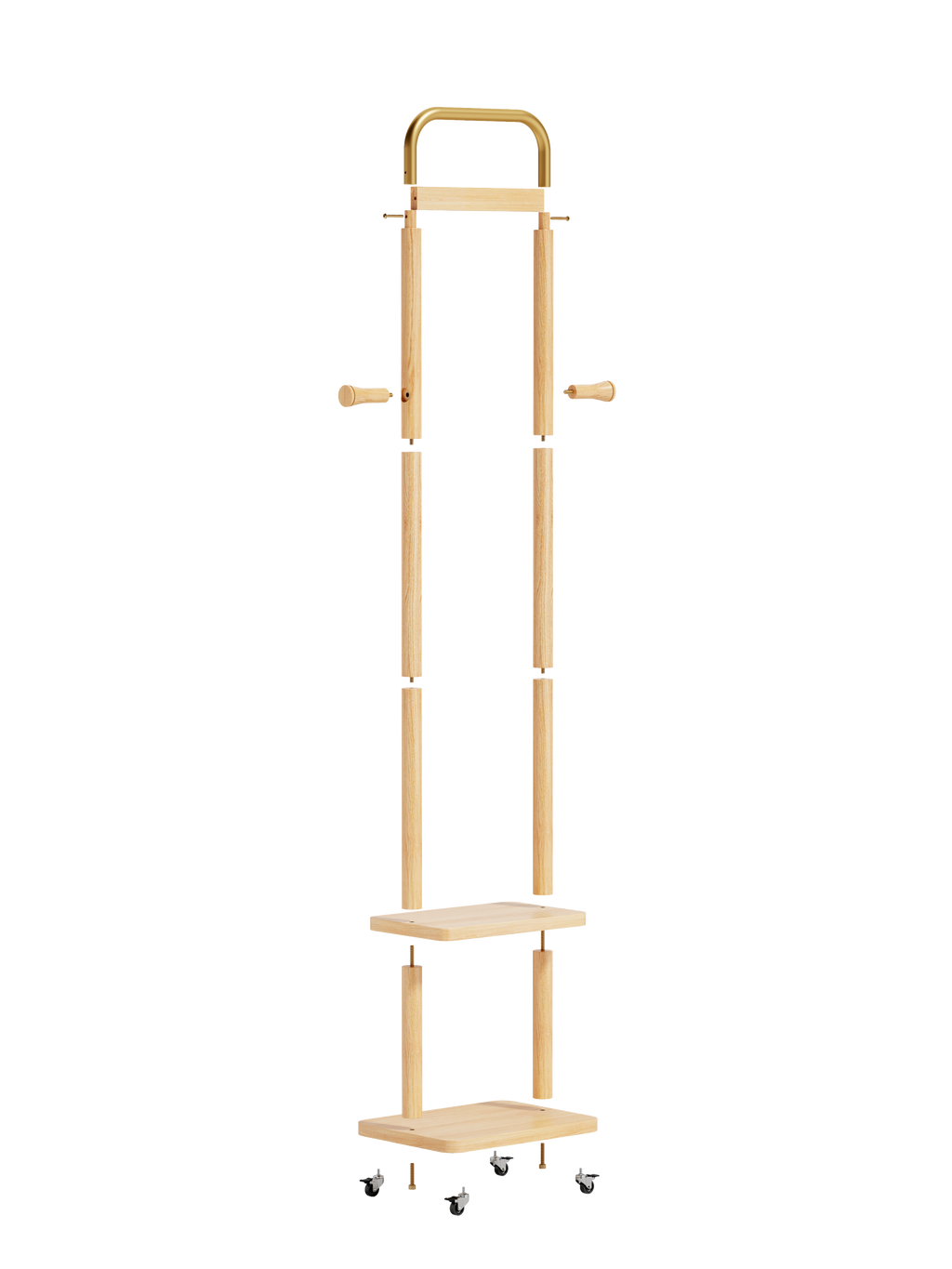 Coat Racks solid wood hanger 15.7* 11.8*71in Solid environmental protection easy to assemble beautiful can be placed in the bedroom/entrance/living room ( wood color) - Grand Goldman Shop