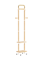 Coat Racks solid wood hanger 15.7* 11.8*71in Solid environmental protection easy to assemble beautiful can be placed in the bedroom/entrance/living room ( wood color) - Grand Goldman Shop