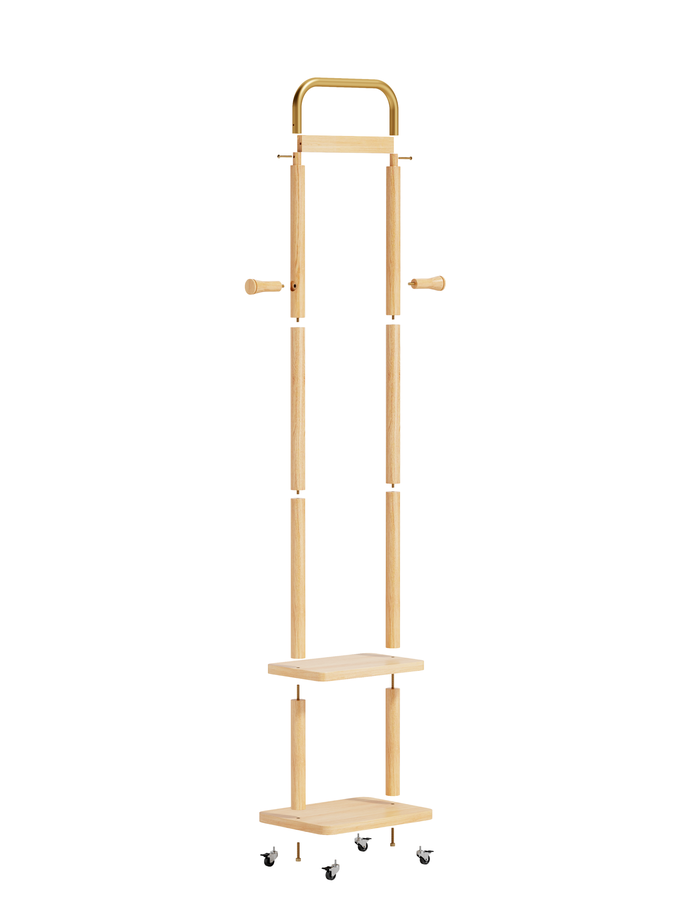 Coat Racks solid wood hanger 15.7* 11.8*71in Solid environmental protection easy to assemble beautiful can be placed in the bedroom/entrance/living room ( wood color) - Grand Goldman Shop