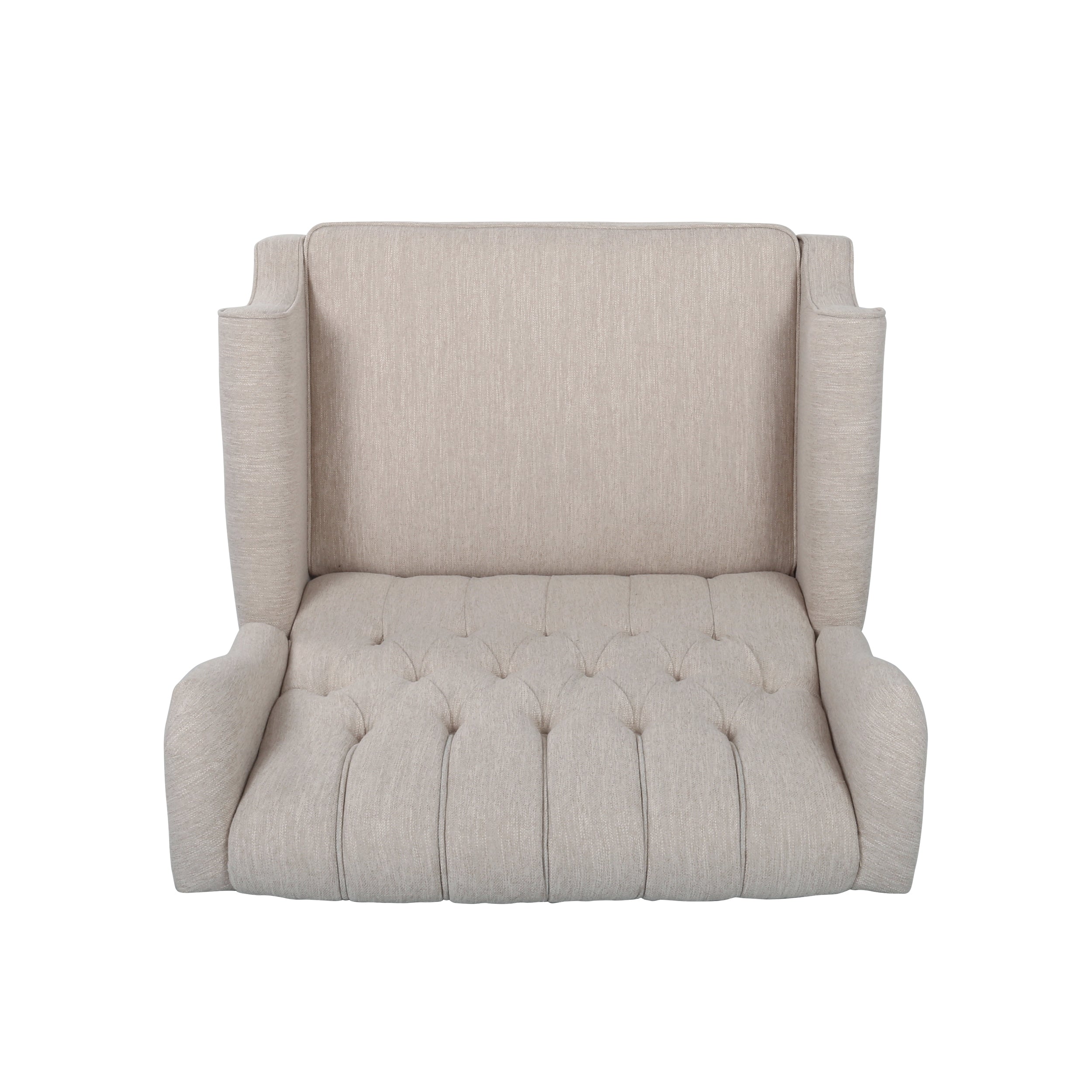 Push Back Recliner Chair Fabric Lounge Armchair Pushback Recliner with Rivet Decoration Wingback Single Sofa Chair with Padded Seat for Living Room, Bedroom 33.25D x 37.75W x 42.5H in - Grand Goldman Shop