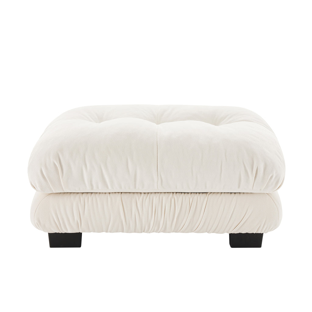 27 Ottoman - White - Grand Goldman Shop