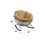 Pippin Morocco Top Grain Leather Rocking Chair - Grand Goldman Shop