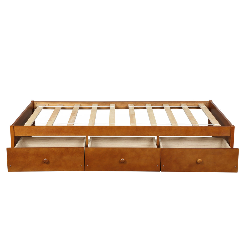 Orisfur. Twin Size Platform Storage Bed with 3 Drawers - Grand Goldman Shop