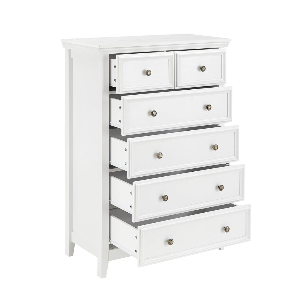 Modern 6 Drawers Dresser 6 Drawers Cabinet,Chest of Drawers Closet Organizers and Storage Clothes Storage Drawers Cabinet for Living Room, Farmhouse Dresser Organizer white - Grand Goldman Shop