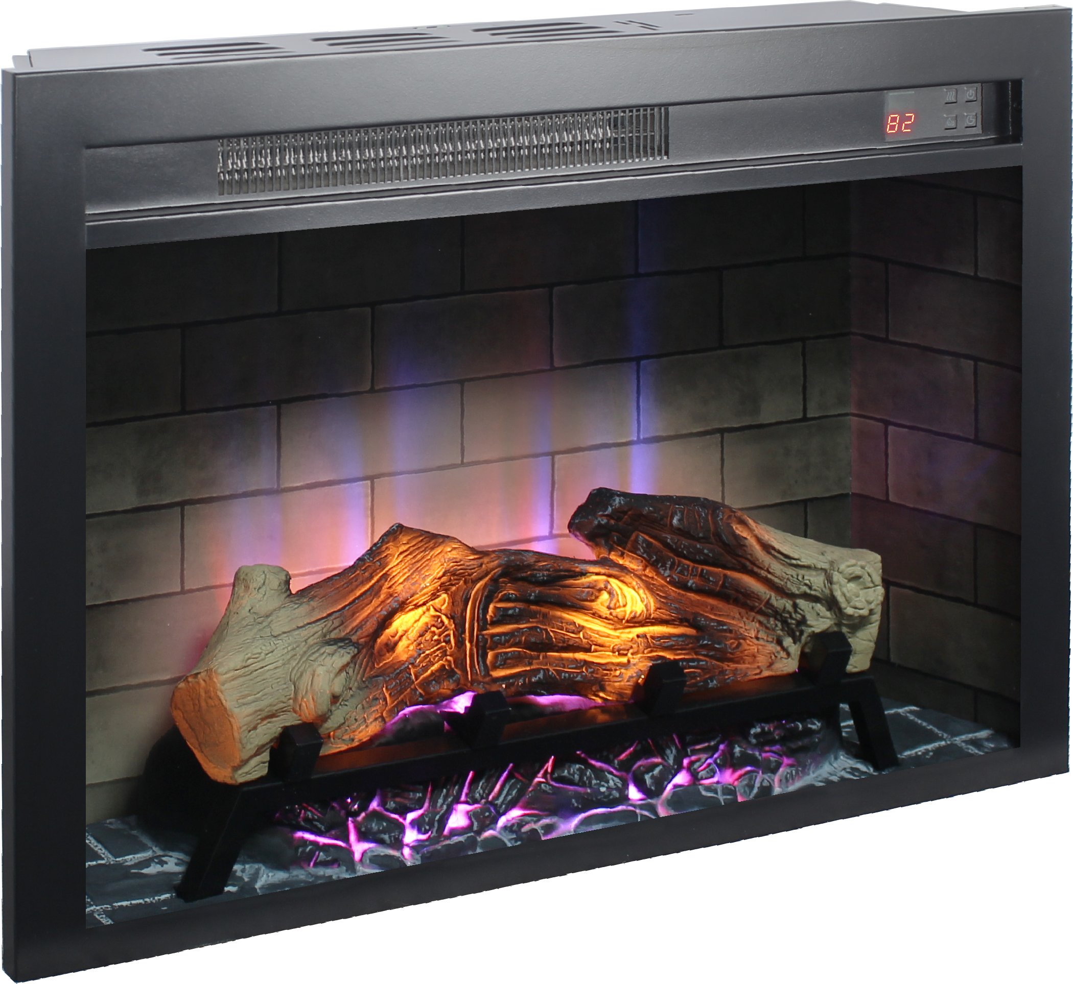 28 inch  Electric Fireplace Insert, multicolored flames - Grand Goldman Shop