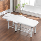 Professional Beauty Bed with Removable Headrest & Breast Cushions, Armrests and Storage Shelf for Full Body Massage, Facial, 