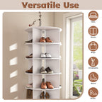 6-Tier Spinning Shoe Rack, Free Standing 360° Revolving Shoe Organizer,white - Grand Goldman Shop