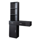 Black modern simple hair desk, multi-layer storage, large storage space - Grand Goldman Shop