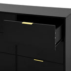 Black 9 Drawer Dresser, 63' Large Deep Chest of Drawers, Wooden Dresser Storage Cabinet with 9 Drawers for Bedroom, Long Dressers for Living Room, Hallway - Grand Goldman Shop