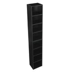 8-Tier Media Tower Rack, CD DVD Slim Storage Cabinet with Adjustable Shelves, Tall Narrow Bookcase Display Bookshelf for Home Office,Multi-functional double-decker bookcase - Grand Goldman Shop
