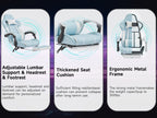 Gaming chair, Computer Chair Ergonomic Chair with Footrest Office Chair Ergonomic Computer Chair with Lumbar Backrest Bluewhi