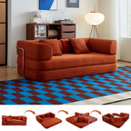 Floor Couch,Compressed Sofa,Convertible Floor Sofa Bed with Convertible Blanket Pillow,Enhanced frame stability,Comfy Couch Lounge Sleeper Bed,for Living Room Bedroom - Grand Goldman Shop