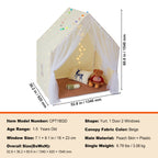 Kids Play Tent, Kids Tent for Kids 1-5 Years Old, Toddler Tent with Mat and Tent Lamp, Tent for Kids with Windows for Indoor 