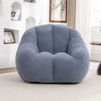 Comfy Bean Bag Chair with Memory Foam Filler – Tufted Soft Stuffed Bean Bag Sofa for Dorm, Apartment, or Living Room – Light Blue - Grand Goldman Shop