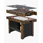 Stylish 54' Air Hockey Table 3-in-1 Air Powered Combo Table Hockey Ping Pong Foosball - Available at Grand Goldman