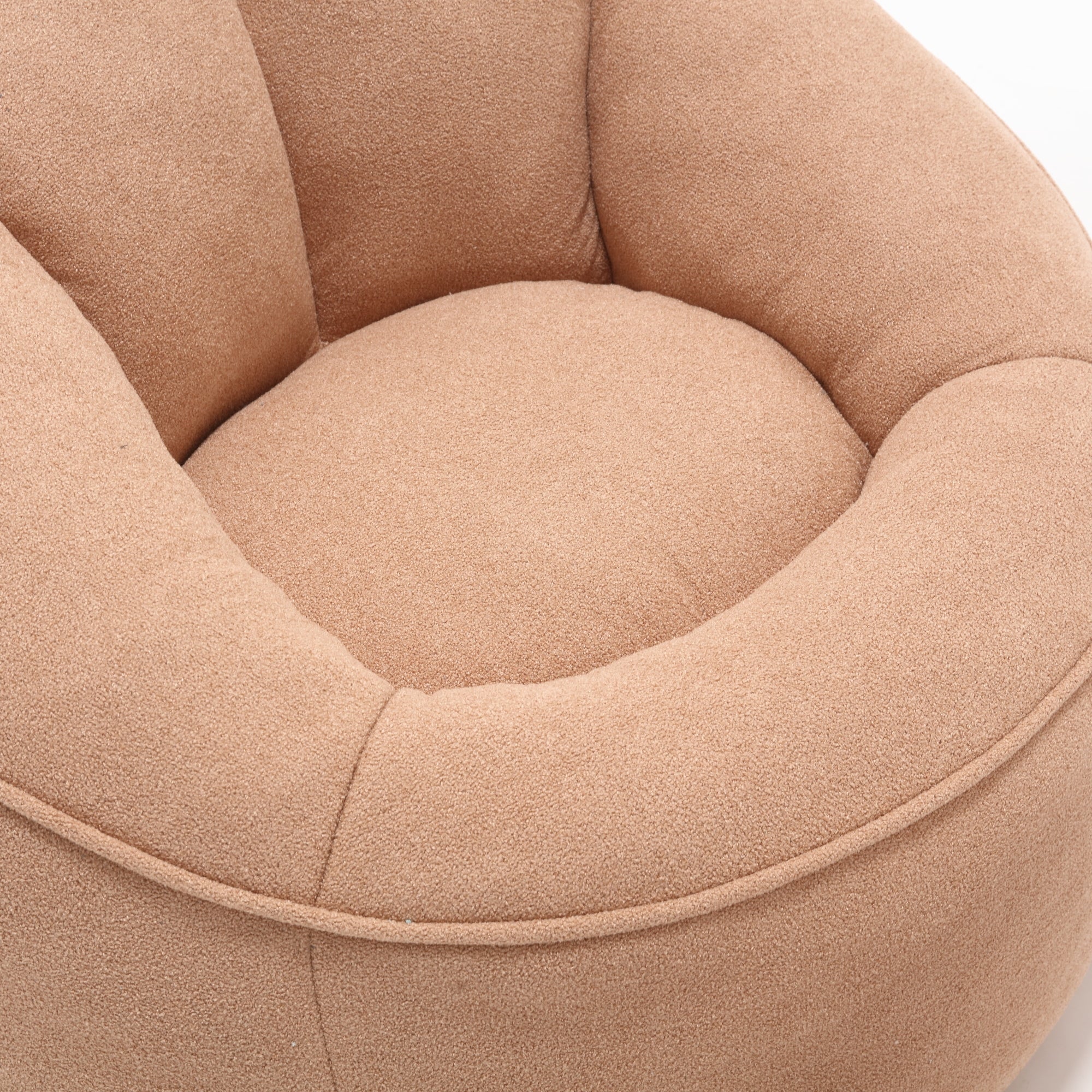 Bedding Bean Bag Sofa Chair with High-Pressure Foam and Footrest, Tan Microfiber - Grand Goldman Shop