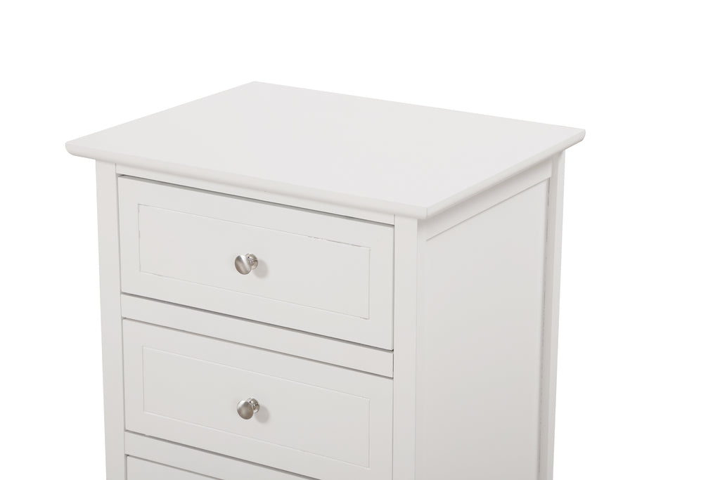 Versatile White Transitional Nightstand - Grand Goldman Shop