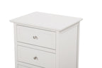 Versatile White Transitional Nightstand - Grand Goldman Shop