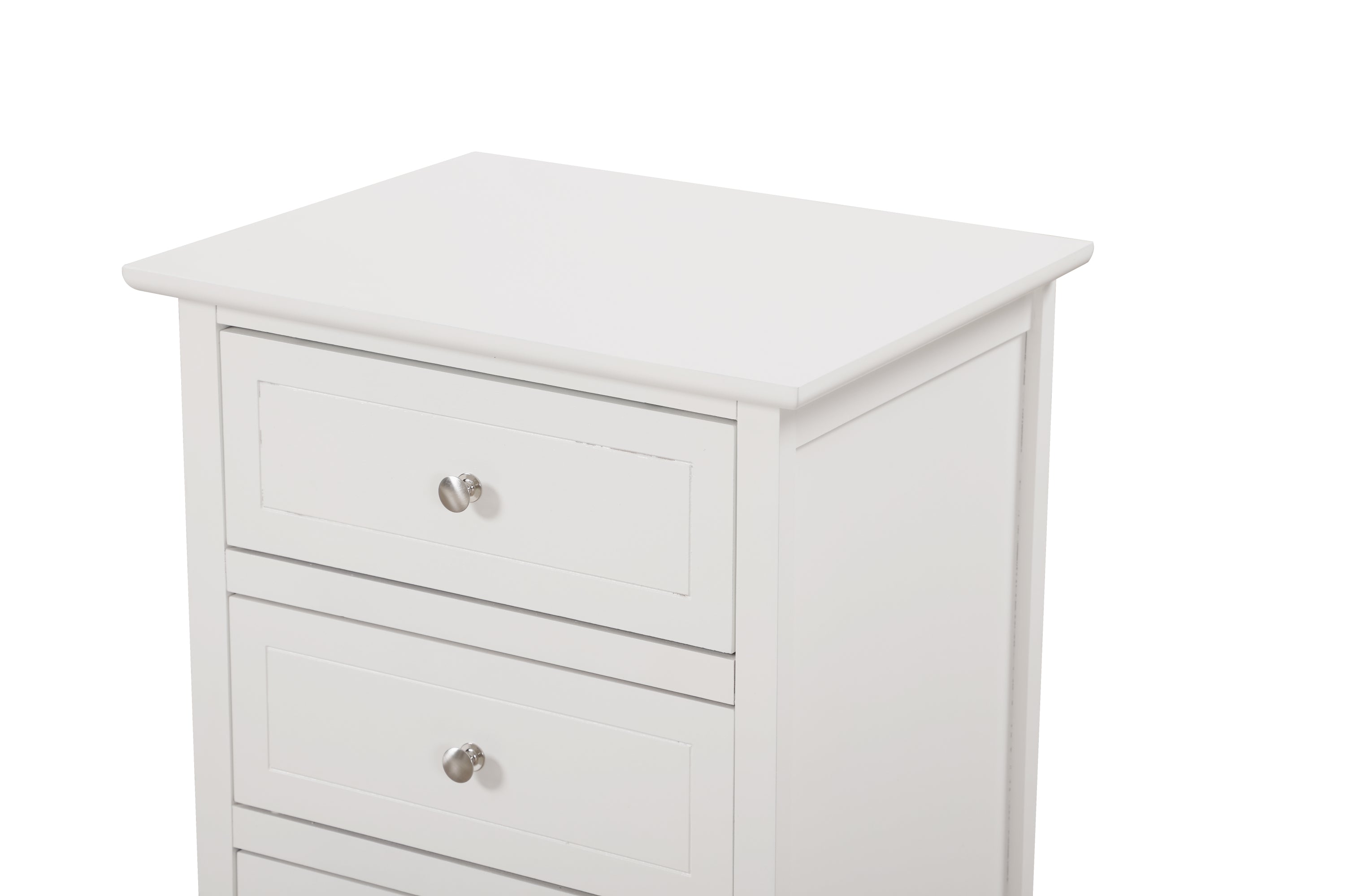 Versatile White Transitional Nightstand - Grand Goldman Shop