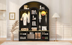 Multi-functional wardrobe/entrance wardrobe, equipped with shoe racks, clothes hangers and hooks. Wardrobe - A wardrobe is made of sturdy medium-density fiberboard with modern design and practical sto - Grand Goldman Shop