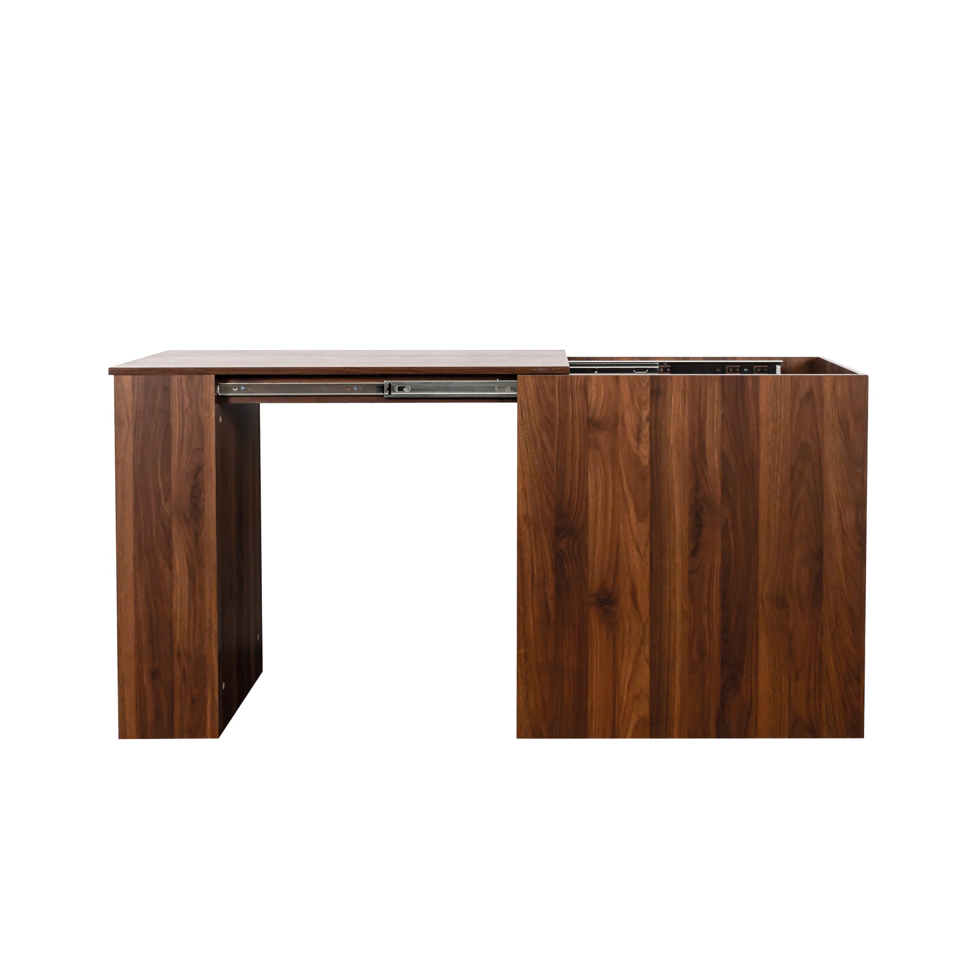 Computer Desk with Drawers, Modern Corner Home Office storage with extendable table, Study Writing Desk Workstation for Home,