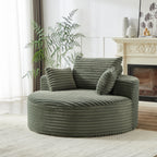 55'L Corduroy Sponge single sofa,No Assembly Required,Fluffy Modern Sleeper Chair for Living room, Bedroom, Lounge and Projection Room(Not a swivel chair.) - Grand Goldman Shop