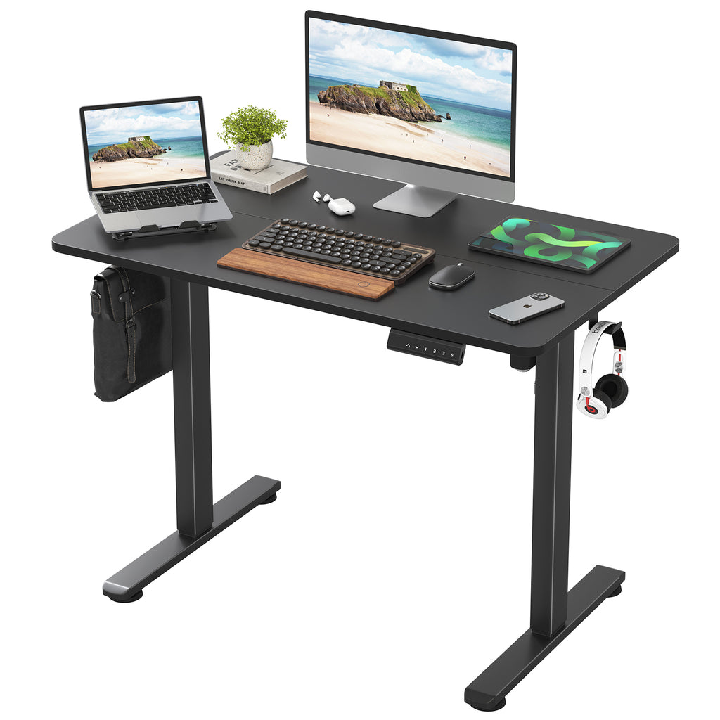 STARY Electric Standing Desk Adjustable Height Sit Stand Home Office Desk with Splice Board - Grand Goldman