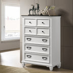 Clelane Wood Bedroom 5 piece Set with Shiplap Panel King Bed, Dresser, Mirror, Nightstand, and Chest - Grand Goldman Shop