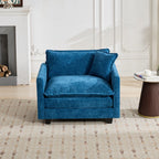 Cloud Sofa one Seat (Armrests are not included), Modern Sectional Couch, for Living Room Bedroom and Apartment, Comfy Double Layer Upholstered Seat Cushion, Breathable Chenille Fabric, Blue - Grand Goldman Shop