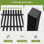 Fireplace Grate,Fireplace Log Holder,Heavy Duty Solid Cast Iron FIrewood Log Burning Rack for Inside The Fireplace Accessories Outood Fire Pit Kindling Fireplace Tools (36 inch) - Grand Goldman Shop
