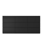9 Drawer Dresser with No Handle Design, Modern Black Matte Wood Dresser for Bedroom, Storage Chest of Drawers for Living Room, Hallway, Entryway - Grand Goldman Shop
