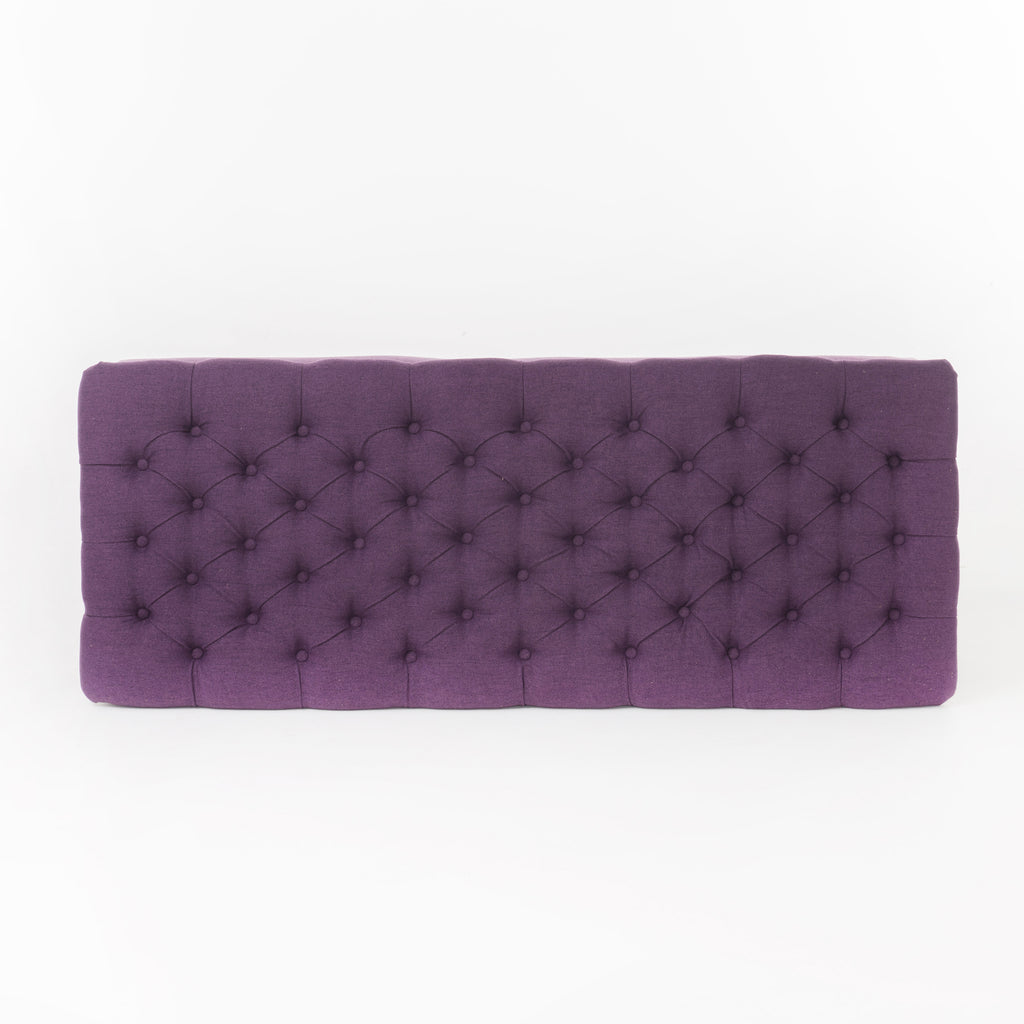Juliana Storage Ottoman Purple Fabric with Birch Legs 50x20.5x18.3 Inch - Grand Goldman Shop