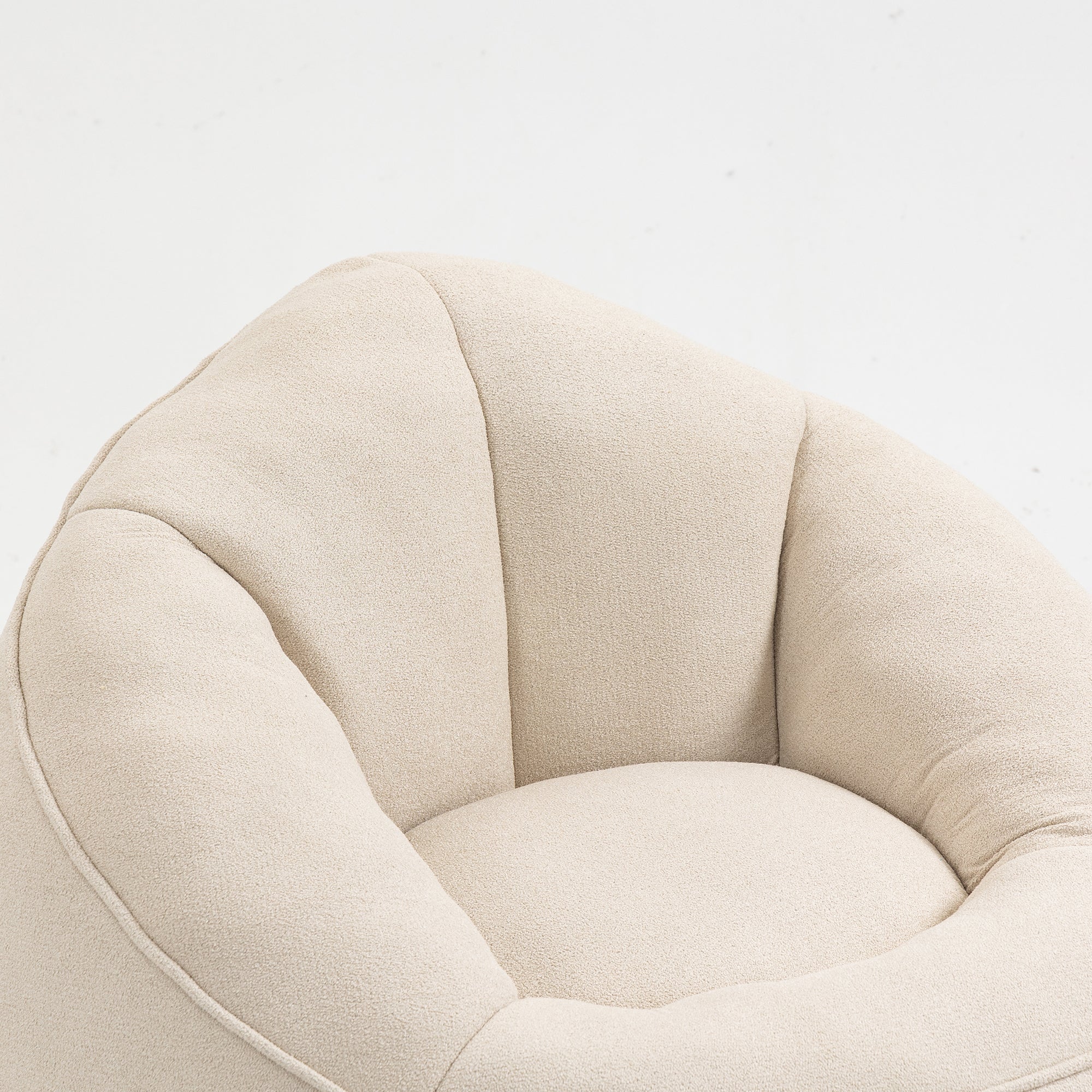 Bedding Bean Bag Sofa Chair with High-Pressure Foam and Footrest, Beige Microfiber - Grand Goldman Shop
