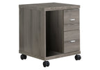 Office, File Cabinet, Printer Cart, Rolling File Cabinet, Mobile, Storage, Work, Brown Laminate, Contemporary, Modern | Premi