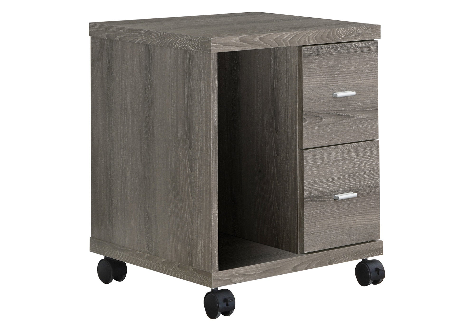 Office, File Cabinet, Printer Cart, Rolling File Cabinet, Mobile, Storage, Work, Brown Laminate, Contemporary, Modern | Premi