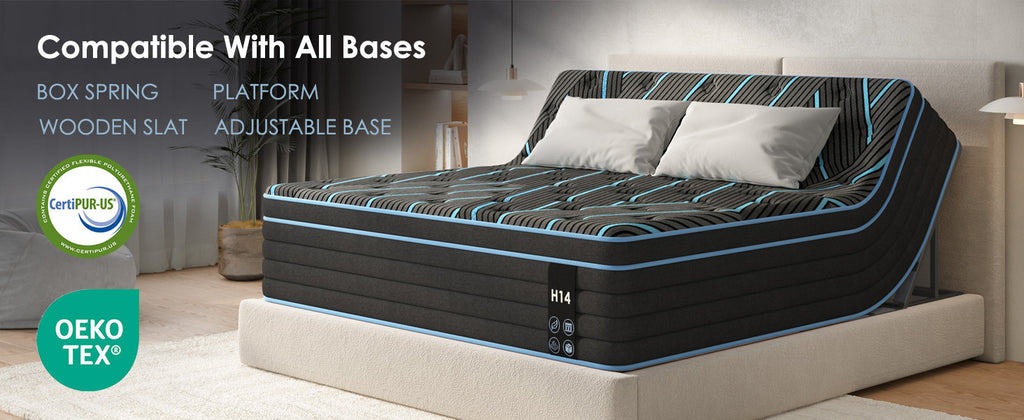 King Size Mattress,10 Inch Hybrid Mattress, Individually Pocketed Innerspring, Medium Firm - Grand Goldman Shop