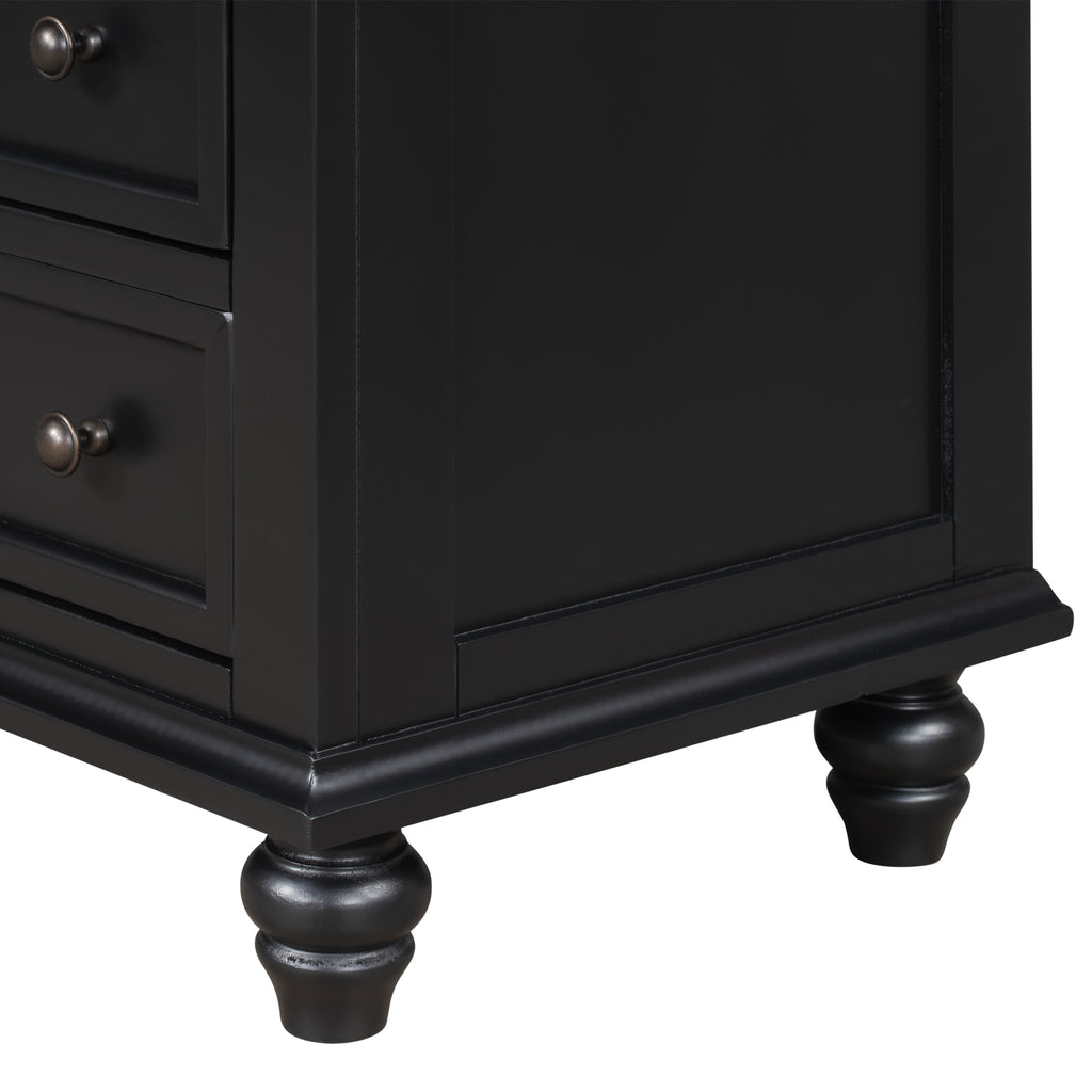 U_STYLE 27.6'' Painted Nightstand with pull-out tray, Fashion Bedside Cabinet with 3 Drawers, Minimalist Sofa Side Table with rubber legs and Metal handle for Bedroom Sofa Couch Office - Grand Goldman Shop