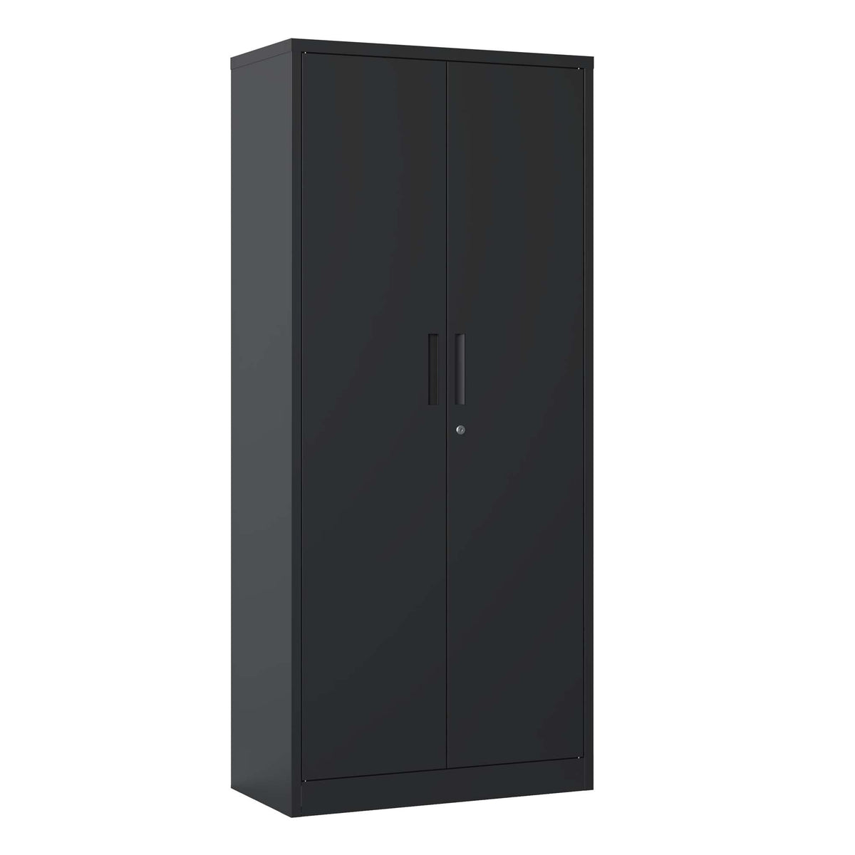 Heavy Metal Garage Storage Cabinet, Black Tool Steel Locking Cabinet with Doors and 3 Adjustable Shelves, 71 Inch Tall - Gran