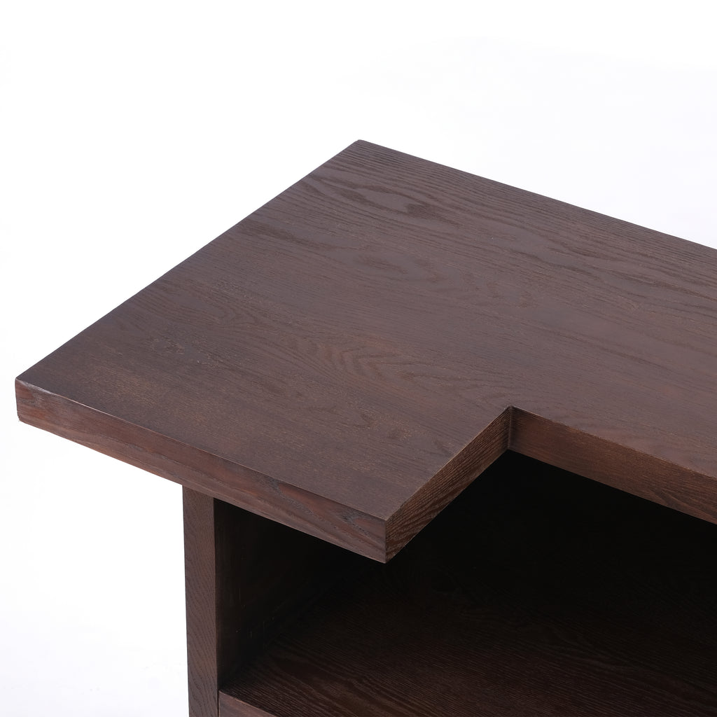 41.35'H Bar Table Or Wine cabinet -Brown Antique - Grand Goldman Shop